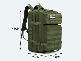 Mochila Táctica 50L Viajes Gym Verde