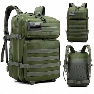 Mochila Táctica 50L Viajes Gym Verde