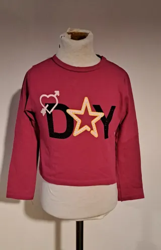 Maglietta felpata bambina 7 anni