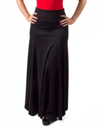 Falda Flamenca Negra Talla Única. Doble cintura
