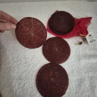 Bajoplatos y posavasos abalorios NUEVO Navidad