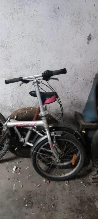 Bicicleta Plegable Plata