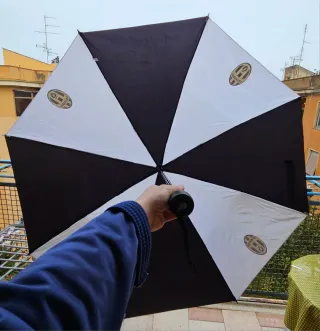 ombrello mini pioggia Juventus calcio bianco nero