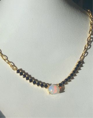 Collar Plata Espinela y Ópalo