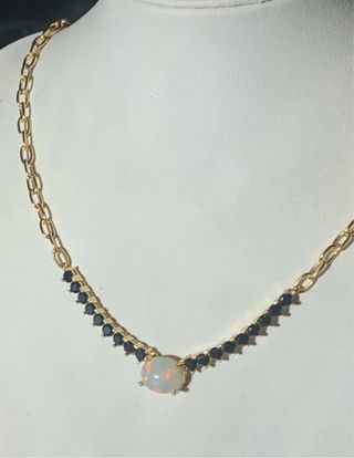 Collar Plata Espinela y Ópalo