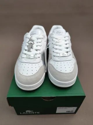 Zapatillas Lacoste Blancas y Beige