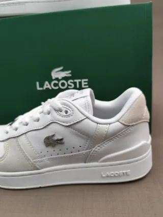 Zapatillas Lacoste Blancas y Beige