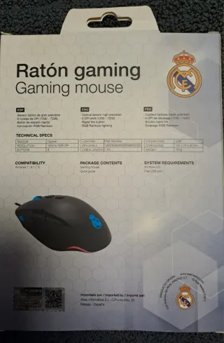 Teclado y Ratón Gaming Real Madrid