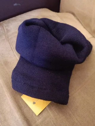 Braga de cuello de punto azul marino