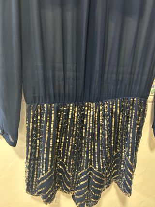 Mono Zara lentejuelas fiesta azul