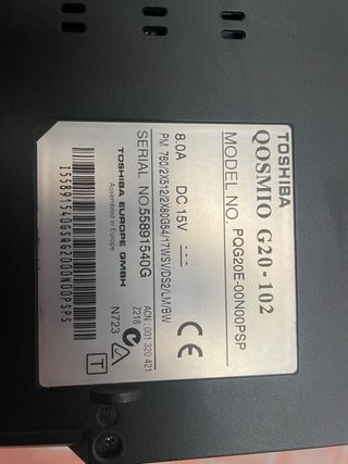 Toshiba Qosmio G20-102 Portátil