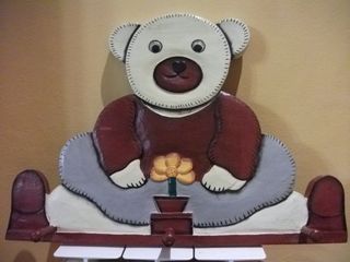 Perchero/Burra, estantes tela negra burra, cesta