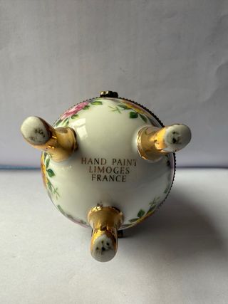 Huevo Joyero Limoges Pintado a Mano