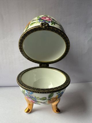 Huevo Joyero Limoges Pintado a Mano