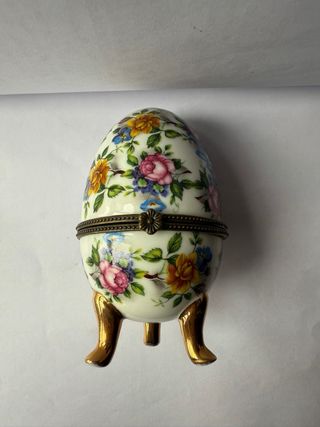 Huevo Joyero Limoges Pintado a Mano