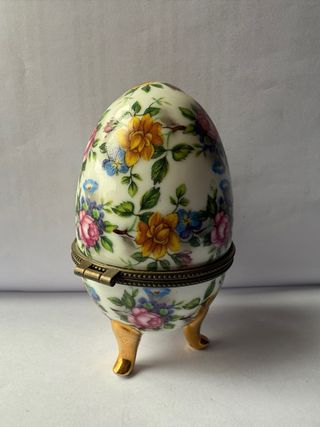 Huevo Joyero Limoges Pintado a Mano
