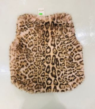 Gilet pelliccia ecologica maculato bambina 14 anni