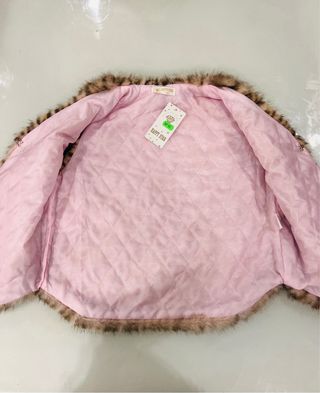 Gilet pelliccia ecologica maculato bambina 14 anni