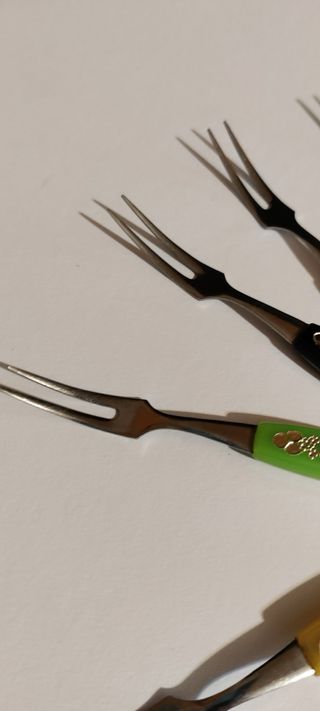 12 mini forchette vintage per aperitivo