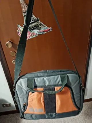 Borsa porta PC grigio/arancione