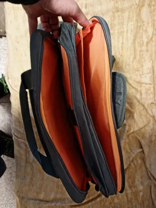 Borsa porta PC grigio/arancione