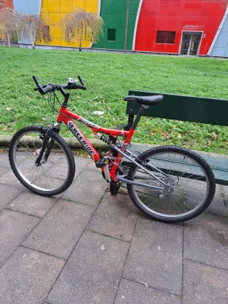 Bicicleta de montaña roja