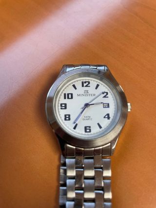 Reloj Minister Original Plata y Blanco