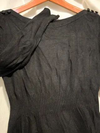 Vestito medio/corto lana e cashmere nero