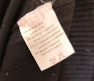 Vestito medio/corto lana e cashmere nero