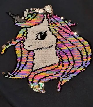 Abito felpa H&M unicorno paillettes 6/8 anni