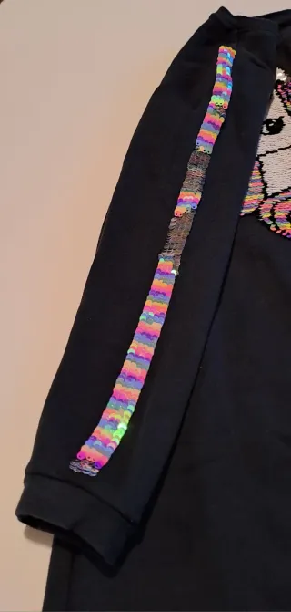Abito felpa H&M unicorno paillettes 6/8 anni