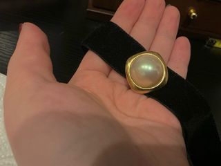 Collar choker vintage David Grau diseñador perla