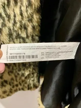 Abrigo peluche animal print Lefties T-M