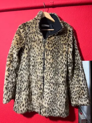Abrigo peluche animal print Lefties T-M