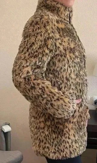 Abrigo peluche animal print Lefties T-M
