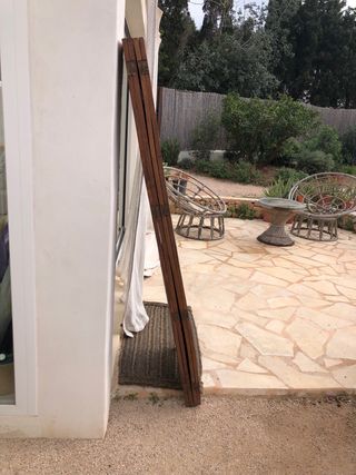 Biombo oriental de madera