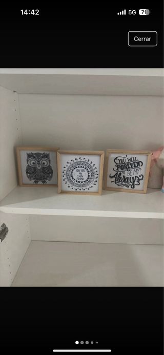 Set 3 Cuadros Decorativos Madera