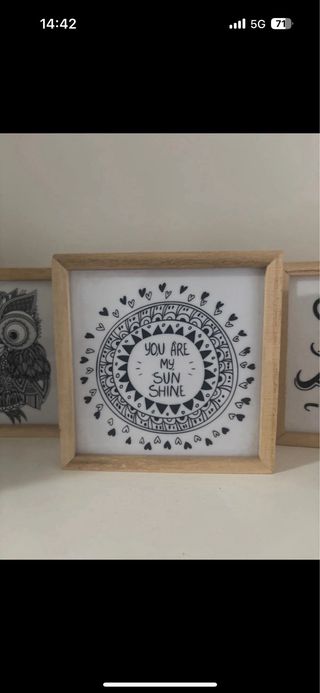 Set 3 Cuadros Decorativos Madera