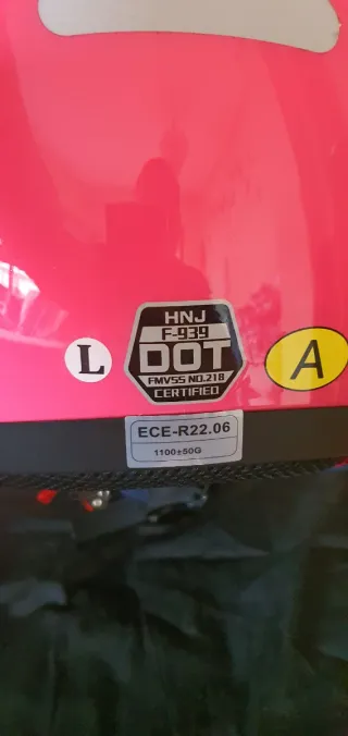 Casco Moto Rosa con Orejas