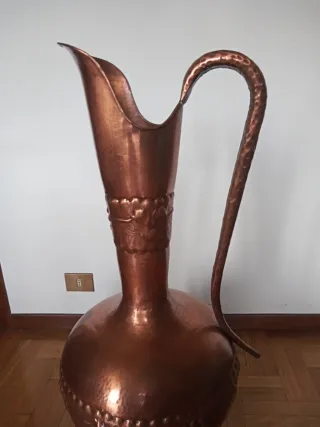 Grande Vaso Anfora Rame Decorato