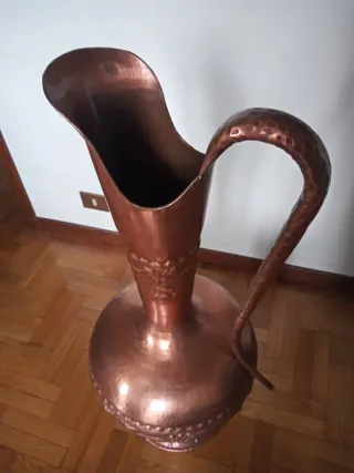 Grande Vaso Anfora Rame Decorato