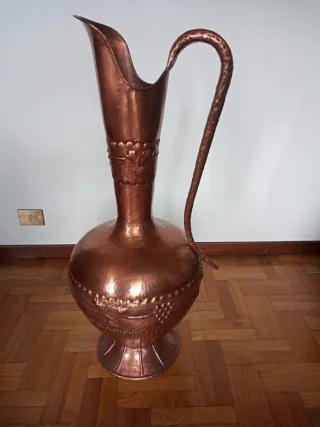 Grande Vaso Anfora Rame Decorato