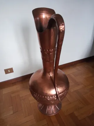 Grande Vaso Anfora Rame Decorato