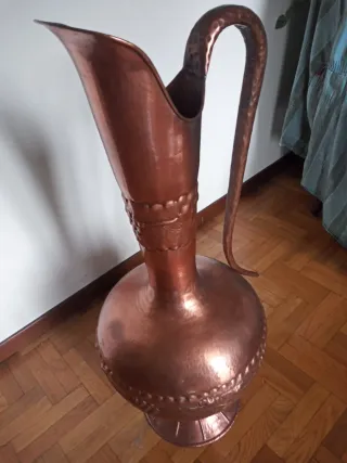 Grande Vaso Anfora Rame Decorato