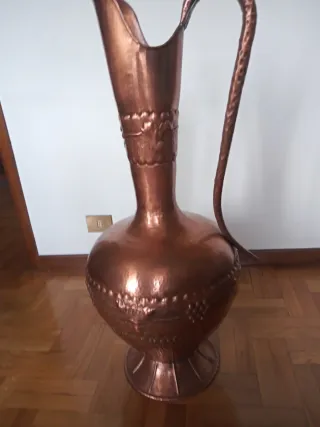 Grande Vaso Anfora Rame Decorato