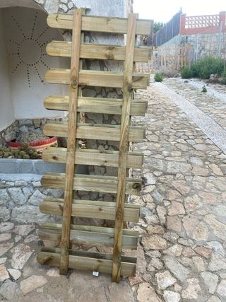 Valla de madera para jardin