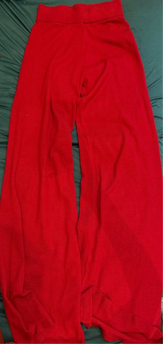 Pantalón punto rojo navidad Mango
