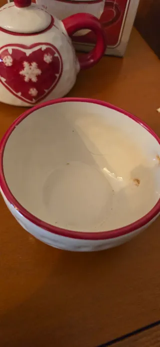 Teiera con tazza in porcellana