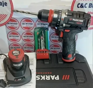 Taladro Parkside 12V percusión completo