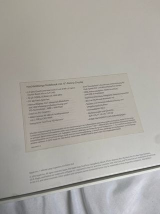 MacBook Pro 15 Retina 2015/16